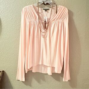 NWT Banana Republic Elegant Peach Long Sleeve Top Size Small